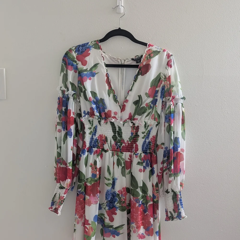 Marciano Multicolor Floral Long Sleeve Dress - Picture 2 of 15